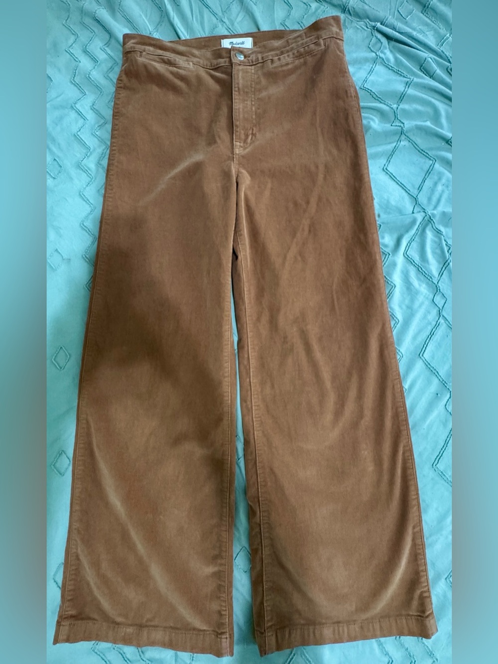 Madewell The Wide-Leg Corduroy Pants Toasted Umber Brown Size 30